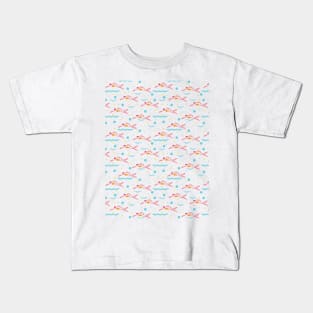 Swimming Gives Me Immense Satisfaction Pattern Kids T-Shirt